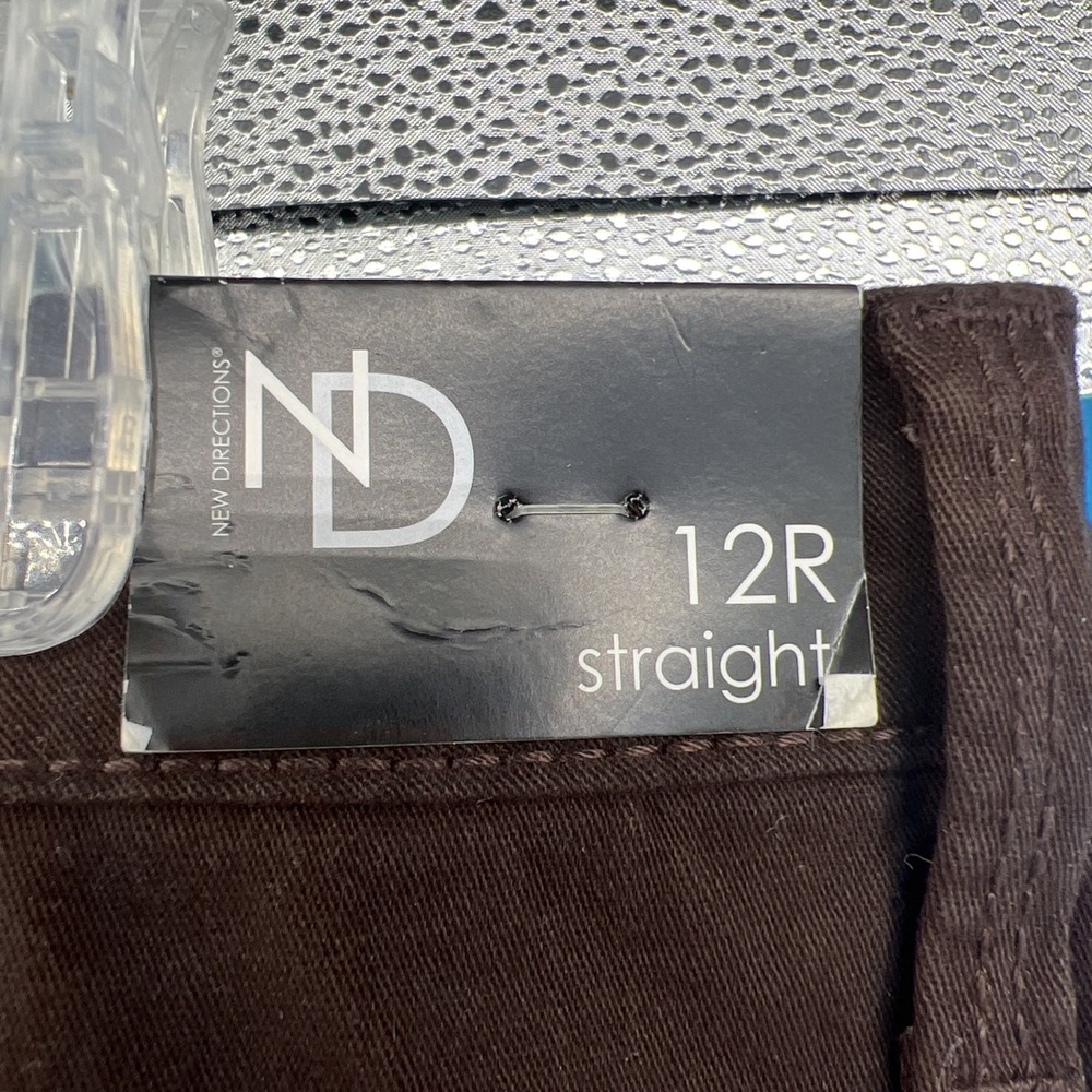 New Directions Women Brown Jeans 12R Straight - Picture 6 of 9